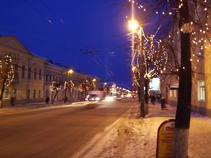 Улица Большая Московская. Вид от Золотых ворот.